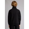 Defacto H9689A8BK81 Siyah Regular Fit Yarım Fermuarlı Dik Yaka İçi Yumuşak Tüylü Yazı İşlemeli Sweatshirt Erkek Çocuk