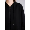 Defacto I2413AXBK81 Siyah Oversıze Kapüşonlu Kalın Sweatshirt Kumaşı Hırka