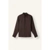 Defacto H5254AXBN192 Kahve Regular Fit Polo Yaka Modal Uzun Kollu Gömlek