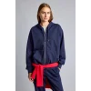 Defacto C1809AXNV251 Lacivert Relax Fıt Kapüşonlu Basıc Düz Kalın Sweatshirt Kumaşı Hırka