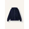 Defacto C1809AXNV251 Lacivert Relax Fıt Kapüşonlu Basıc Düz Kalın Sweatshirt Kumaşı Hırka
