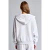 Defacto C1809AXGR93 Gri Relax Fit Kapüşonlu Cepli Basıc Fermuarlı Sweatshirt