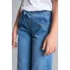 Defacto H6242A8NM39 Mavi Beli Lastikli Wide Leg Jean Pantolon Kız Çocuk