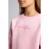 Defacto I3382A8PN683 Pembe Relax Fit Bisiklet Yaka Düşük Omuzlu Baskılı Sweatshirt Kız Çocuk