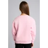 Defacto I3382A8PN683 Pembe Relax Fit Bisiklet Yaka Düşük Omuzlu Baskılı Sweatshirt Kız Çocuk