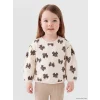 LCW baby Ekru Fiyonk Desenli Kız Bebek Takım