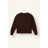 Defacto I4157A8BN267 Kahve Relax Fit Bisiklet Yaka Ayıcık Baskılı Sweatshirt Kız Çocuk