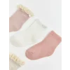 LCW baby Ekru Kız Bebek Soket Çorap 5li