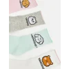 LCW Kids Pembe Baskılı Kız Çocuk Soket Çorap 7li Paket