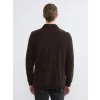 LCWAIKIKI Classic Kahverengi Polo Yaka Erkek Sweatshirt