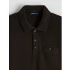 LCWAIKIKI Classic Kahverengi Polo Yaka Erkek Sweatshirt