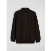 LCWAIKIKI Classic Kahverengi Polo Yaka Erkek Sweatshirt