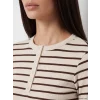 LCW EVERYDAY Kahverengi Bisiklet Yaka Çizgili Kadın Body