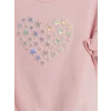 LCW Kids Pembe Bisiklet Yaka Nakışlı Kız Çocuk Takım