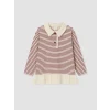LCW Kids Bordo Polo Yaka Çizgili Kız Çocuk Takım