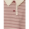 LCW Kids Bordo Polo Yaka Çizgili Kız Çocuk Takım