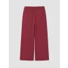 LCW Kids Bordo Polo Yaka Çizgili Kız Çocuk Takım