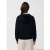 LCW Modest Siyah Kapüşonlu New York Baskılı Kadın Sweatshirt Tunik