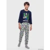 LCW Kids Lacivert Minecraft Lisanslı Erkek Çocuk Pijama Takımı
