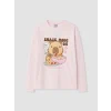 LCW Kids Pembe Bisiklet Yaka Baskılı Kız Çocuk Pijama Takım