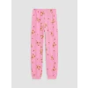 LCW Kids Pembe Bisiklet Yaka Baskılı Kız Çocuk Pijama Takım