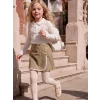 LCW Kids Beyaz Bebe Yaka Kız Çocuk Tişört
