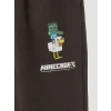 LCW Kids Kahverengi Minecraft Baskılı Erkek Çocuk Jogger Eşofman Altı