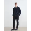 LCWAIKIKI Classic Lacivert Polo Yaka Erkek Sweatshirt