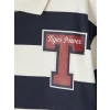 LCW Kids Lacivert Polo Yaka Çizgili Nakışlı Erkek Çocuk Tişört
