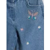 LCW Kids İndigo Nakışlı Balloon Fit Kız Çocuk Jean Pantolon