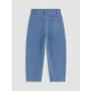 LCW Kids İndigo Nakışlı Balloon Fit Kız Çocuk Jean Pantolon
