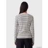 LCW EVERYDAY Lacivert Bisiklet Yaka Çizgili Kadın Body