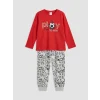 LCW Kids Kırmızı Baskılı Erkek Çocuk Pijama Takım