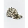 LCW ACCESSORIES Kahverengi Leopar Desenli Kadın Kep Şapka