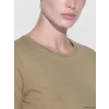 LCW EVERYDAY Haki Bisiklet Yaka Soft Touch Kadın Tişört