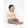 LCW baby Ekru Fiyonk Baskılı Kız Bebek Takım