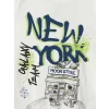 LCW Kids Ekru New York Baskılı Erkek Çocuk Pijama Takım
