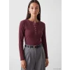 LCW EVERYDAY Bordo Bisiklet Yaka Kadın Fitilli Body