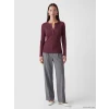LCW EVERYDAY Bordo Bisiklet Yaka Kadın Fitilli Body