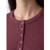 LCW EVERYDAY Bordo Bisiklet Yaka Kadın Fitilli Body