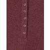 LCW EVERYDAY Bordo Bisiklet Yaka Kadın Fitilli Body