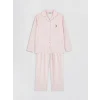 LCW Kids Pembe Gömlek Yaka Kız Çocuk Pijama Takım