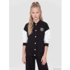 LCW Kids Siyah Baskılı Kız Çocuk Kolej Ceket