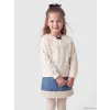 LCW Kids Ekru Bebe Yaka Kız Çocuk Sweatshirt
