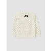 LCW Kids Ekru Bebe Yaka Kız Çocuk Sweatshirt