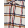 LCW Kids Ekru Kapüşonlu Ekose Gabardin Erkek Çocuk Gömlek