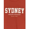 LCW Kids Kahverengi Bisiklet Yaka Sydney Baskılı Erkek Çocuk Sweatshirt