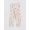 LCW Kids Ekru Bisiklet Yaka Kız Çocuk Pijama Takım