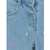 LCW Kids İndigo Straight Fit Nakışlı Kız Çocuk Jean Pantolon