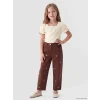 LCW Kids Kahverengi Kız Çocuk Gabardin Pantolon